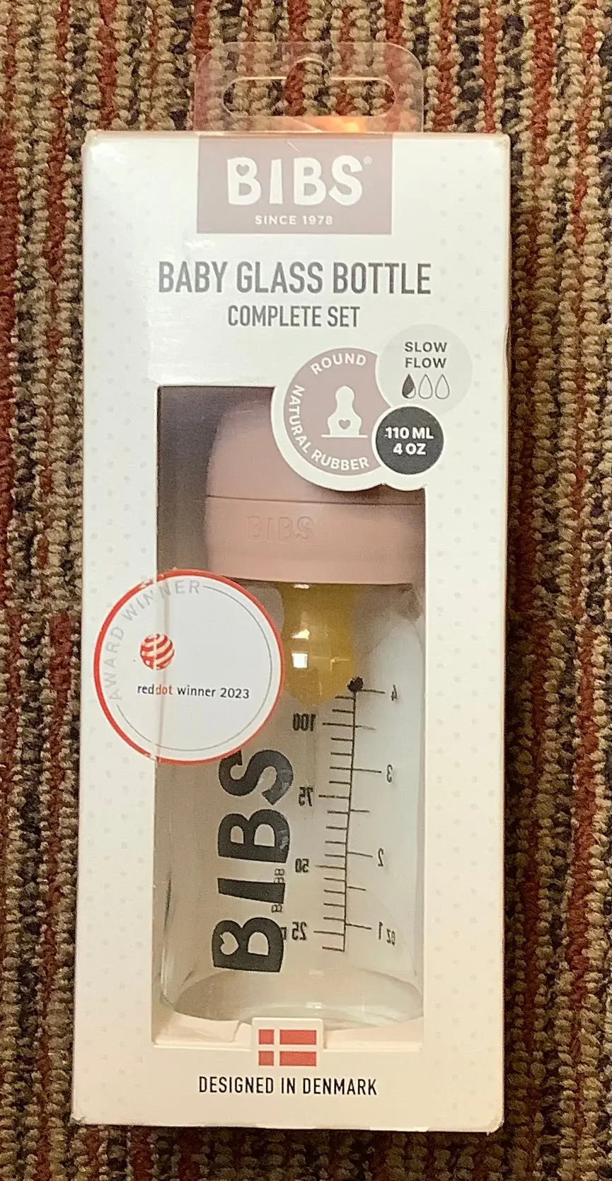 Bibs Baby Glass Bottle Complete Latex Set - 4 Fl Oz - Blush 1