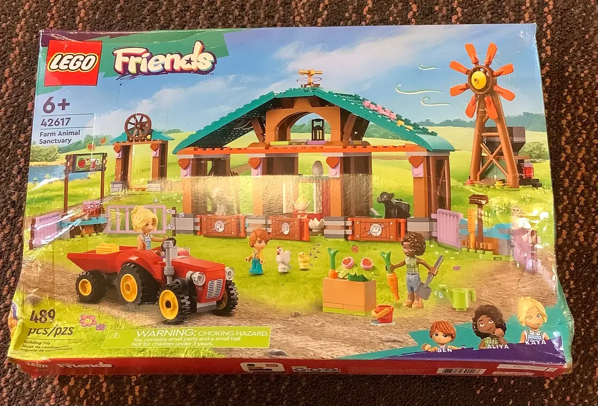Broken Seal - Lego Friends Farm Animal Sanctuary And
Tractor Toy 42617, Damaged Box, As Is 1