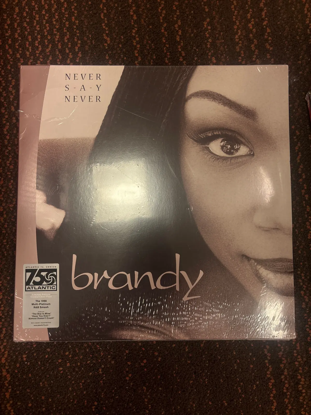 Brandy - Never Say Never (Vinyl) (Crystal Clear) Sealed 1
