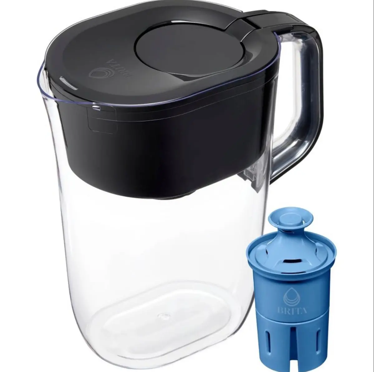 Brita Water Filter 10-Cup Tahoe Water Pitcher Dispenser With Elite Water Filter - Black 1