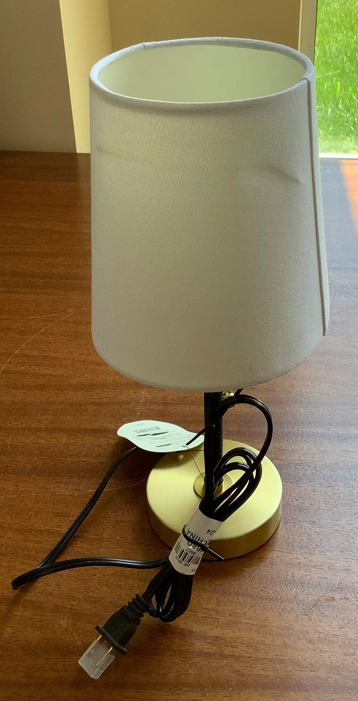 Mini Stick Table Lamp With Rattan Black 2