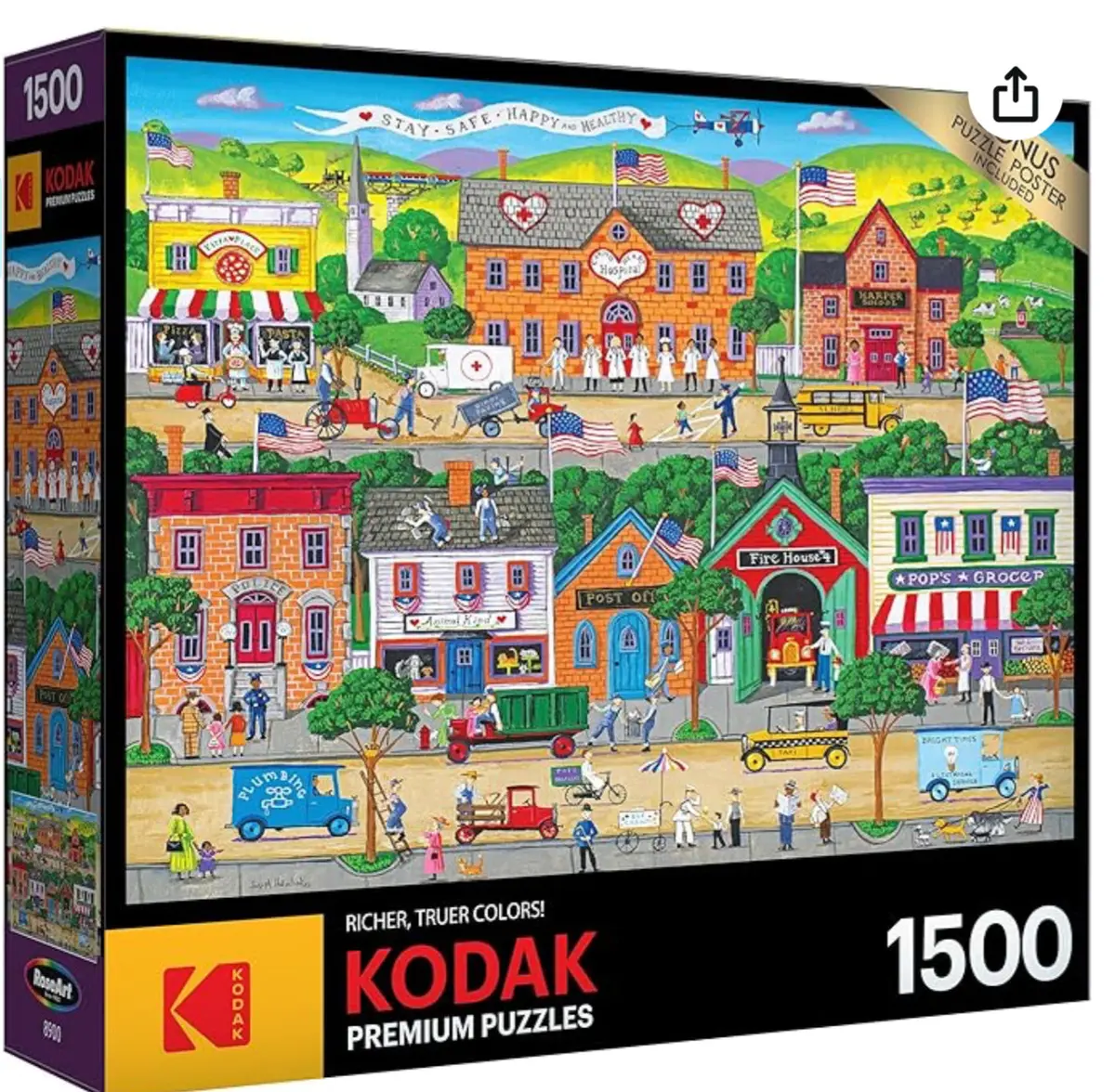 Cra-Z-Art-Roseart-Kodak Premium-Hometown Heroes-1500 Pieces Puzzle 1