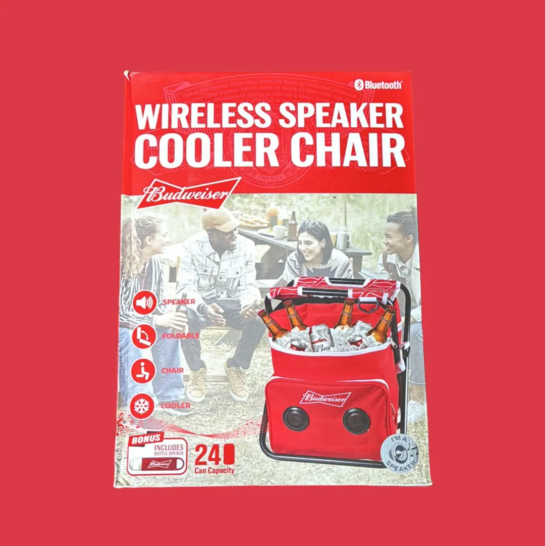 Budweiser Folding Chair Cooler Speaker Combo 1