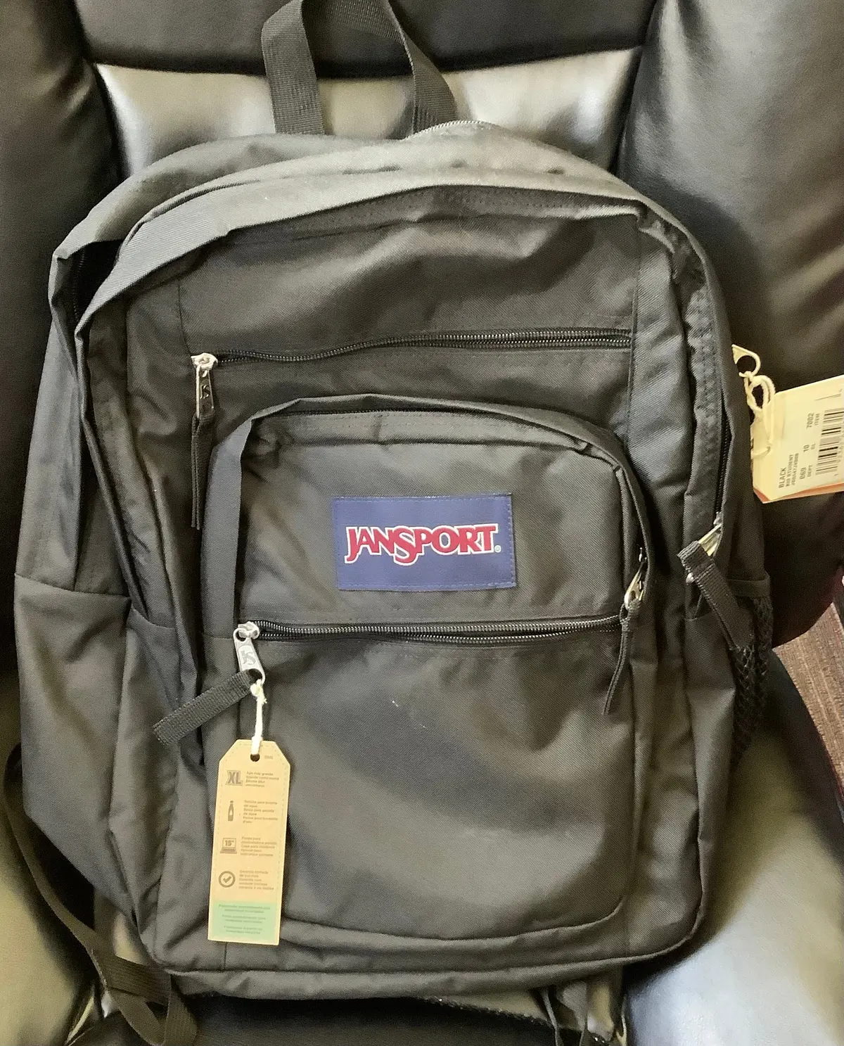Jansport Big Student 17.5" Backpack - Black(Top Strap Broken See Picture) 1