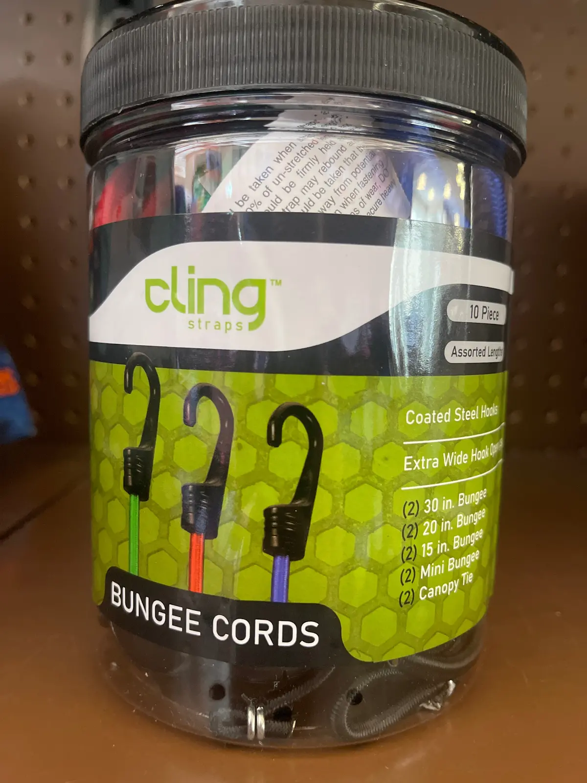 Cling 10Pc Bungee Cord Assortment Jar
Cargo Tie Downs 1