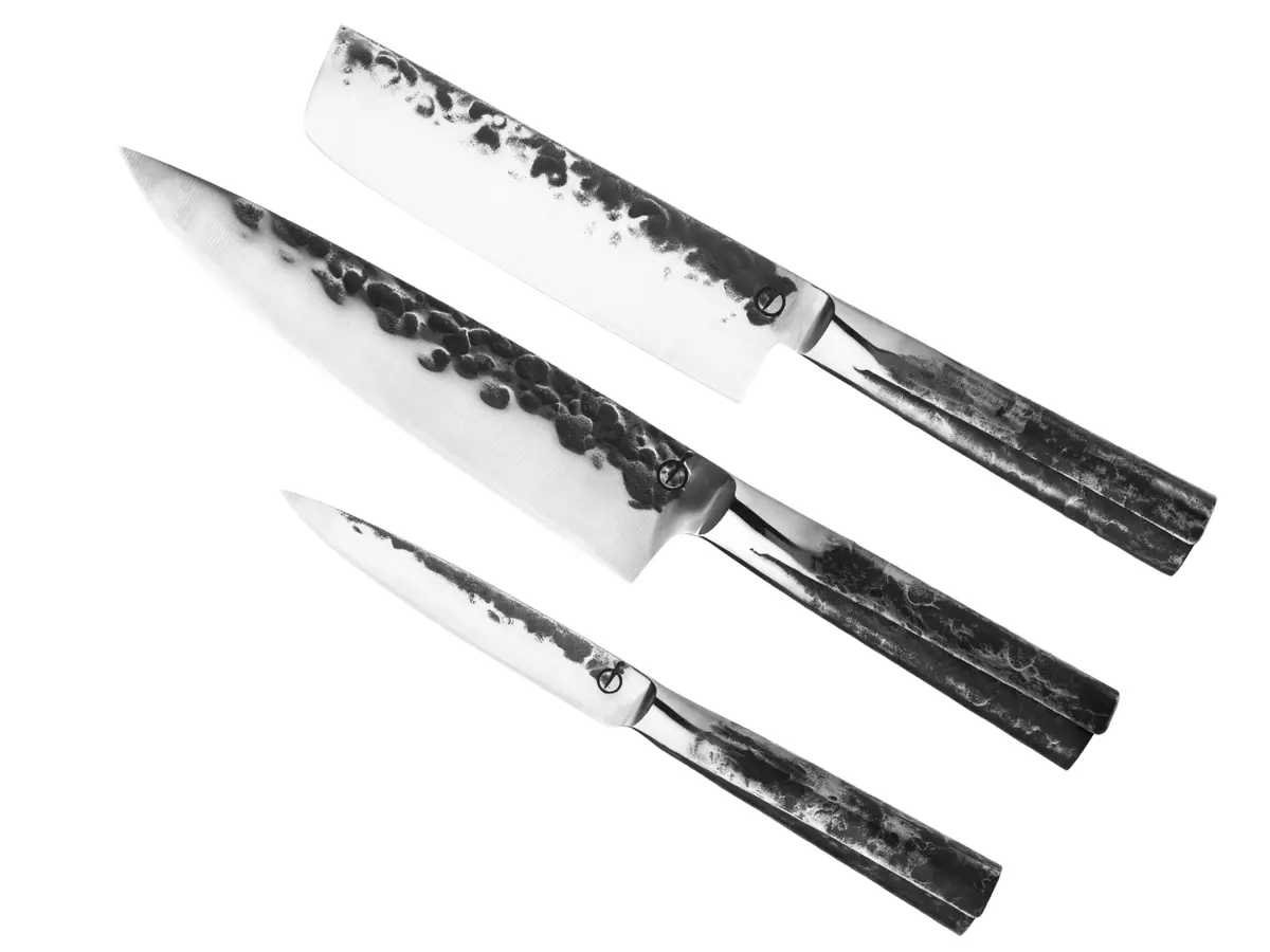 Forged Messenset Intense - 3 - Delig - Koksmes, Hakmes En Universeel Mes 1