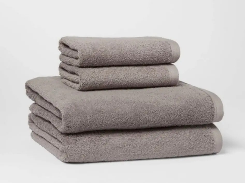 4Pc Antimicrobial Assorted Bath And Hand Towel Set Gray 1