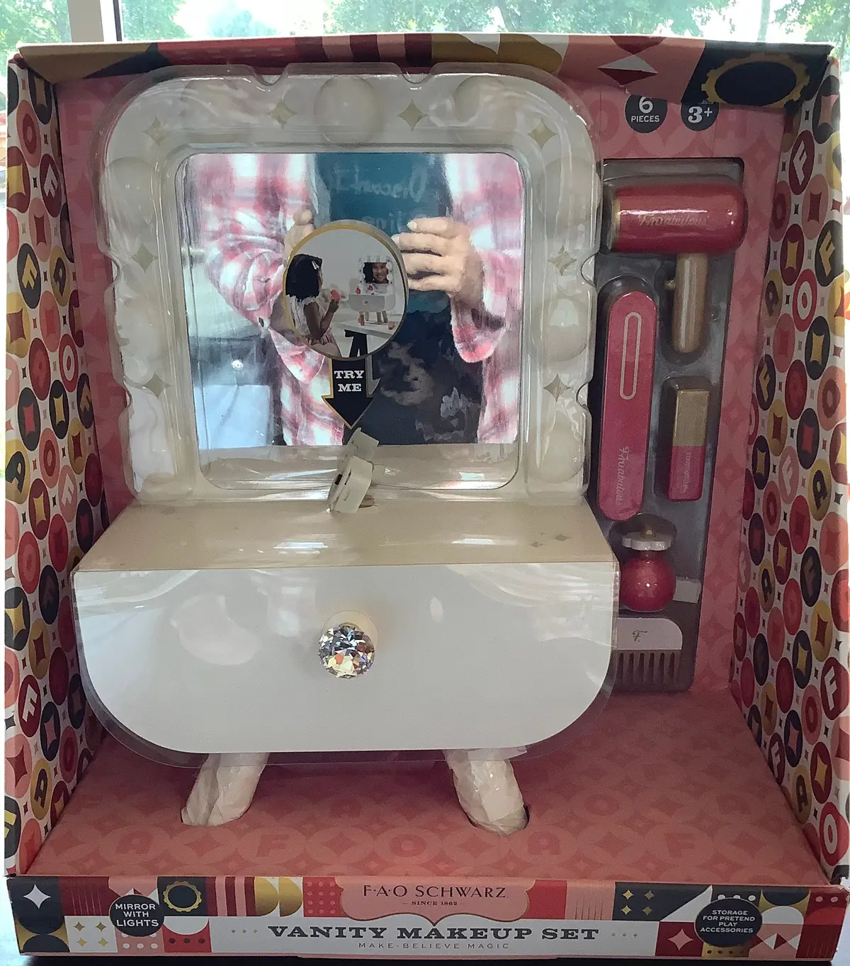 Fao Schwarz Make-Believe Magic Vanity Mirror Makeup Set 1
