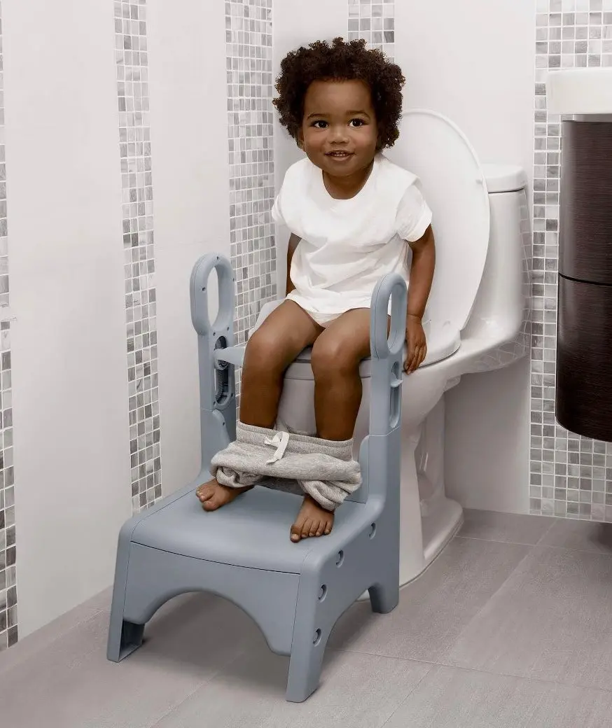 Delta Children Little Jon-Ee Adjustable Potty Seat And Step
Stool - White/Gray 1