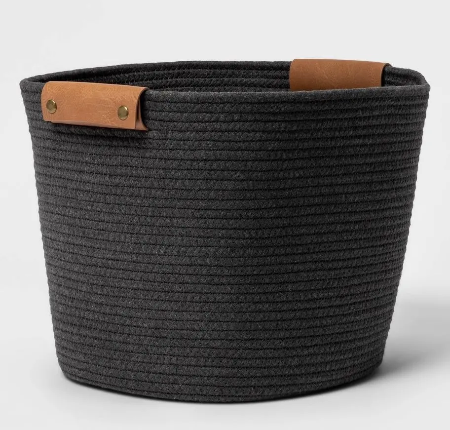 13" Decorative Coiled Rope Basket 1