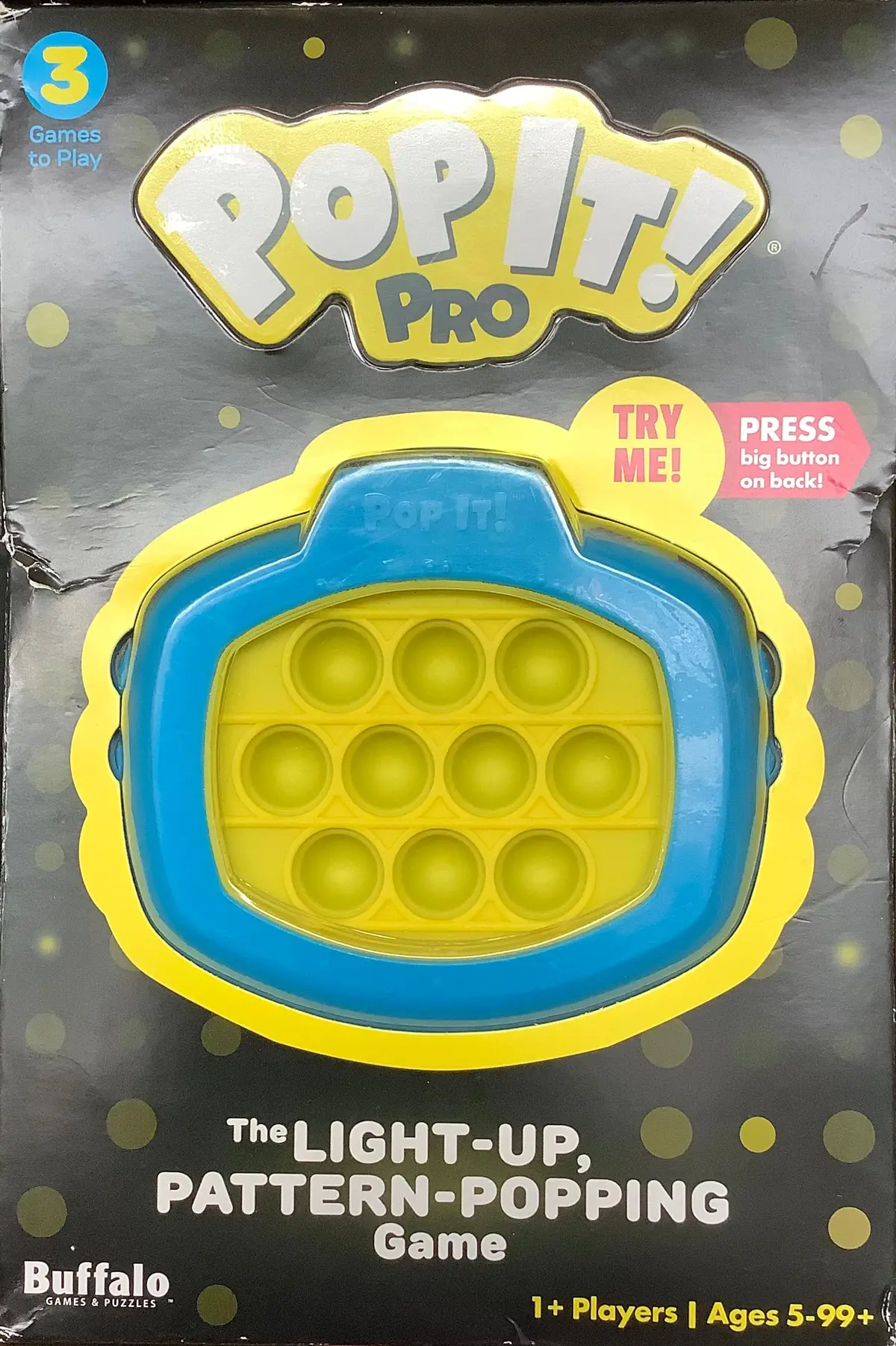 Buffalo Games Pop It! Pro Light-Up Fidget Toy 1