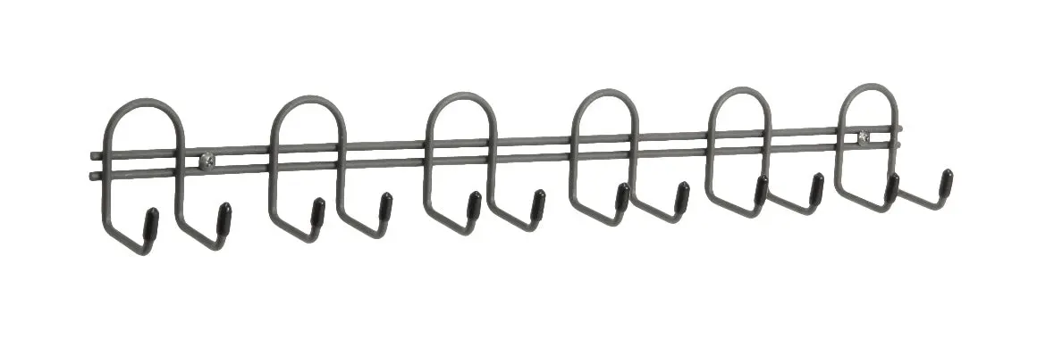 Spectrum Diversified Wall Mount 12-Hook Utility Rack - Industrial Gray 1
