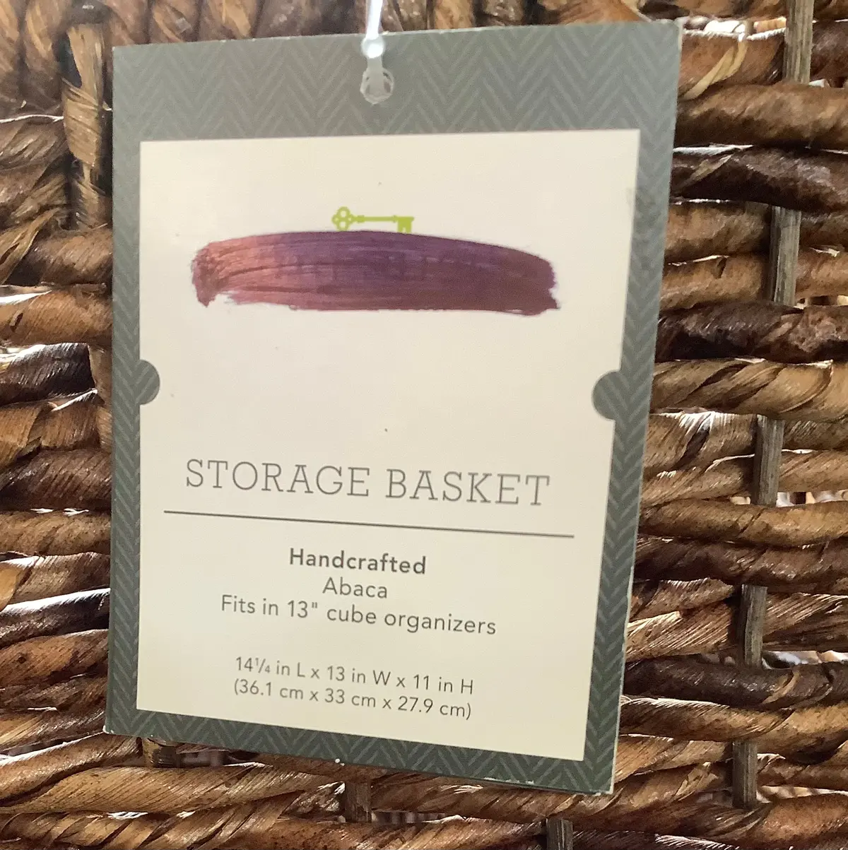 Woven Dark Global Small Milk Crate Storage Basket 1