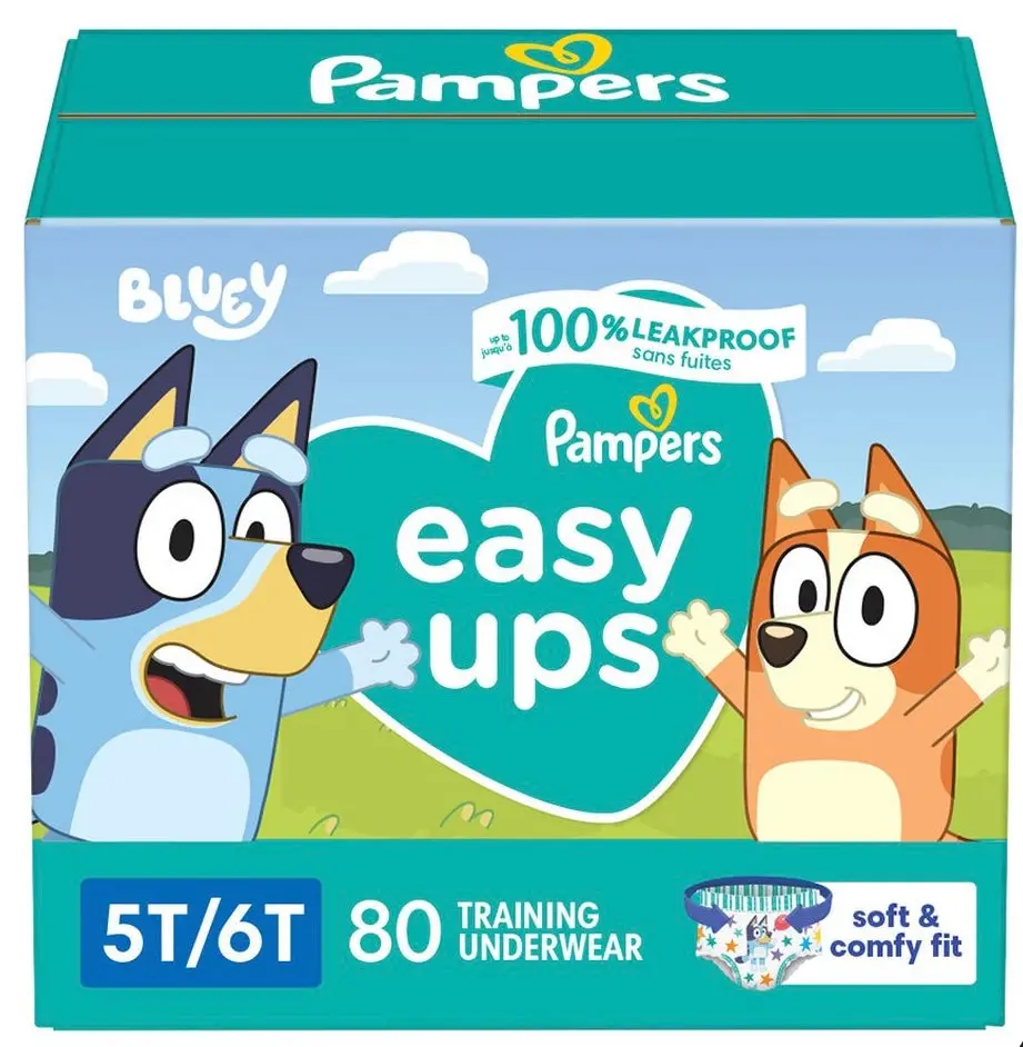 Pampers Easy Ups Boys' Training Pants Enormous Pack - Size 5T-6T - 80Ct 1