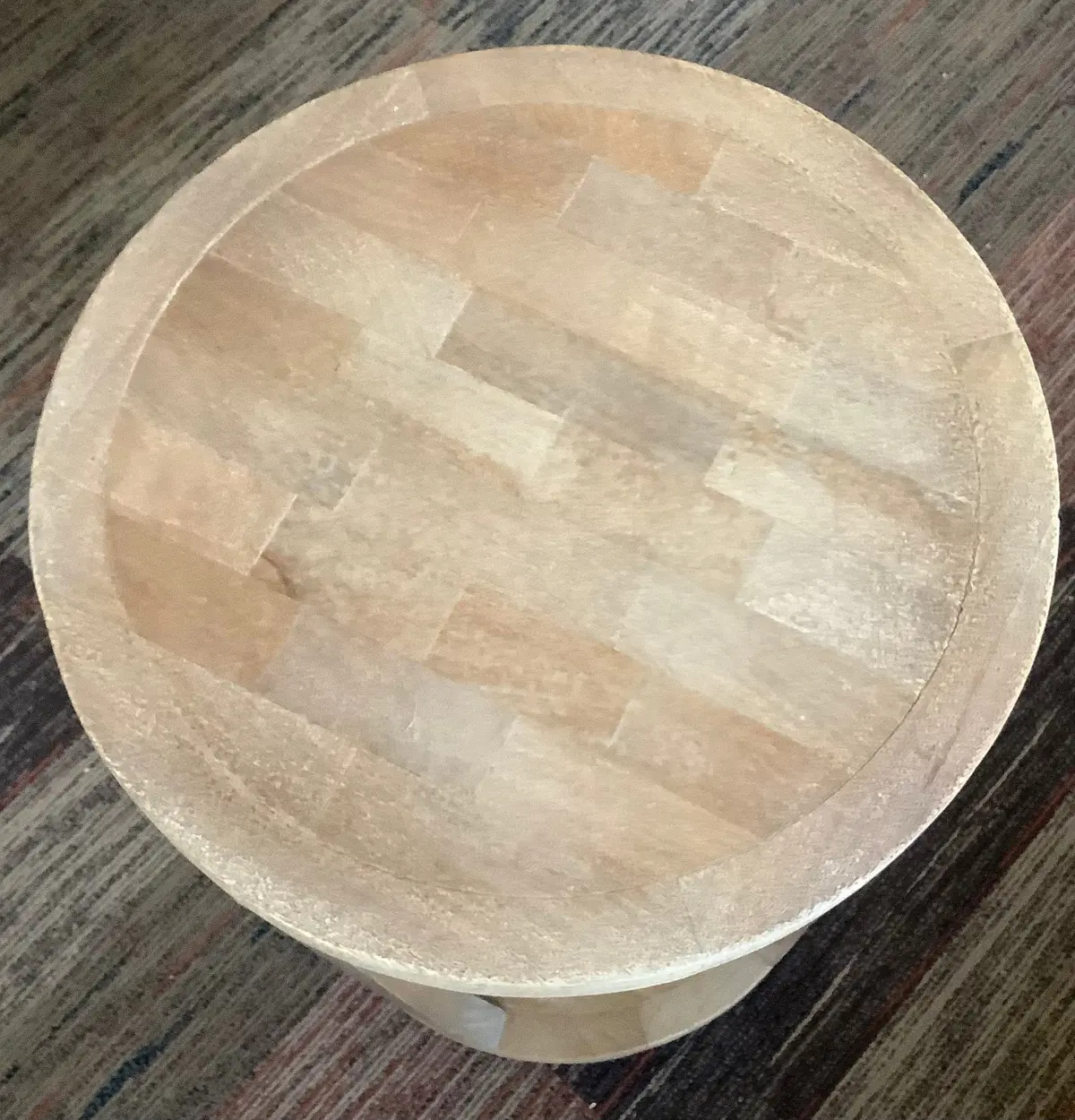 Castalia Round Accent Table Brown 1