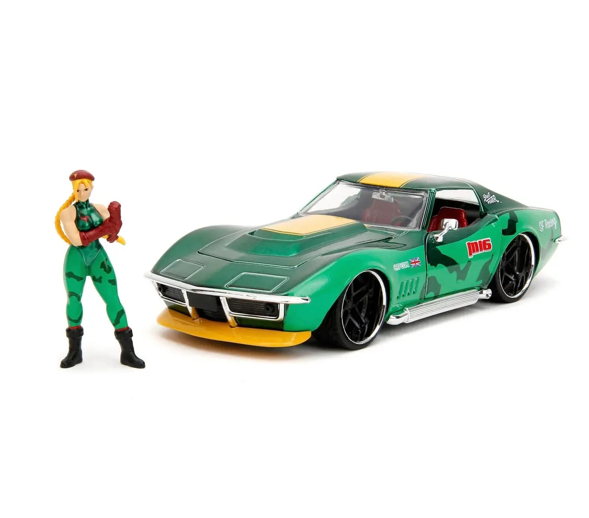 Jada Toys Street Fighter 1969 Chevrolet Corvette Stingray
Zl1 Diecast Vehicle With Cammy Figure 1