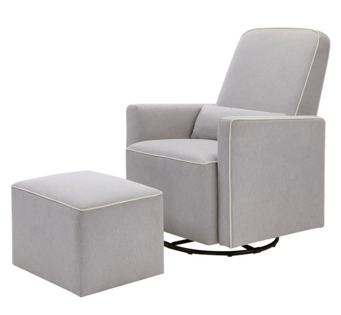 Davinci Olive Glider And Ottoman - Gray/Cream - Boxed 1