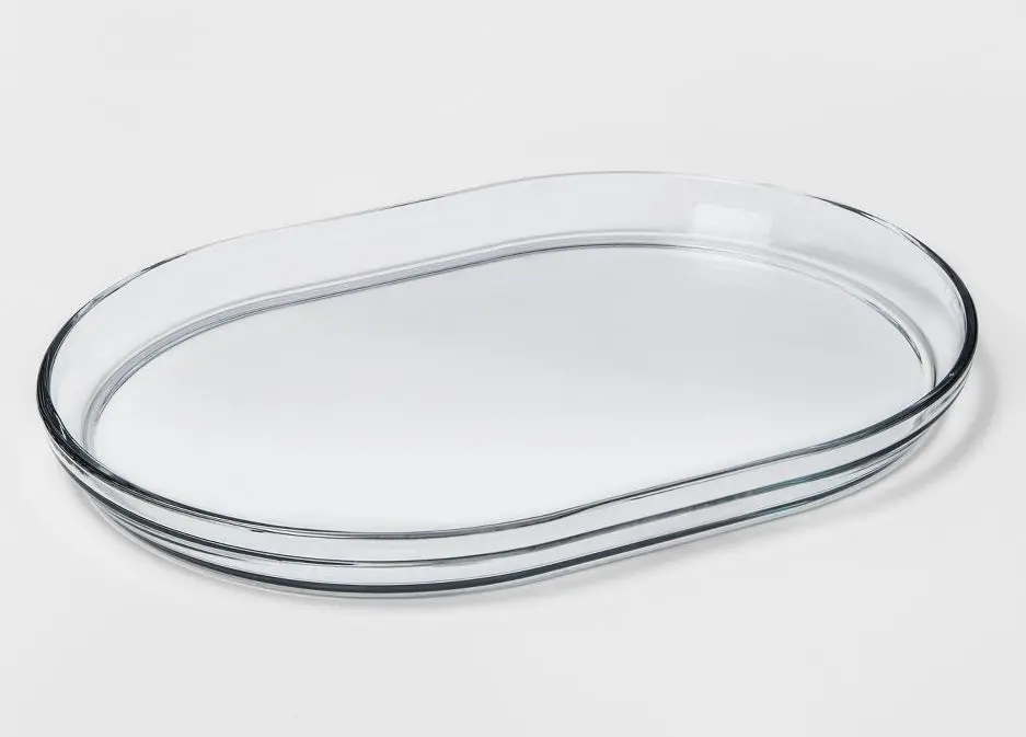 15"X11" Rectangular Glass Serving Platter 1