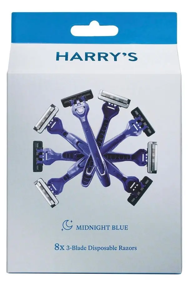 Harry's Disposable Razors - Midnight Blue - 8Ct 1