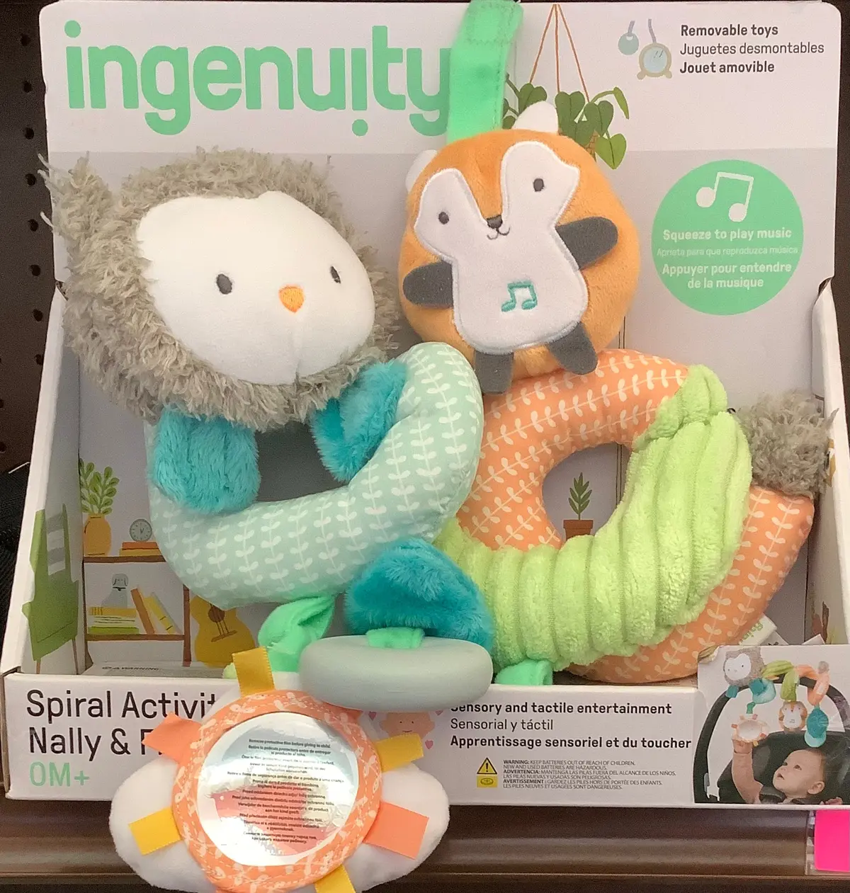 Ingenuity Nally And Friends Spiral Activity Toy Bar 1