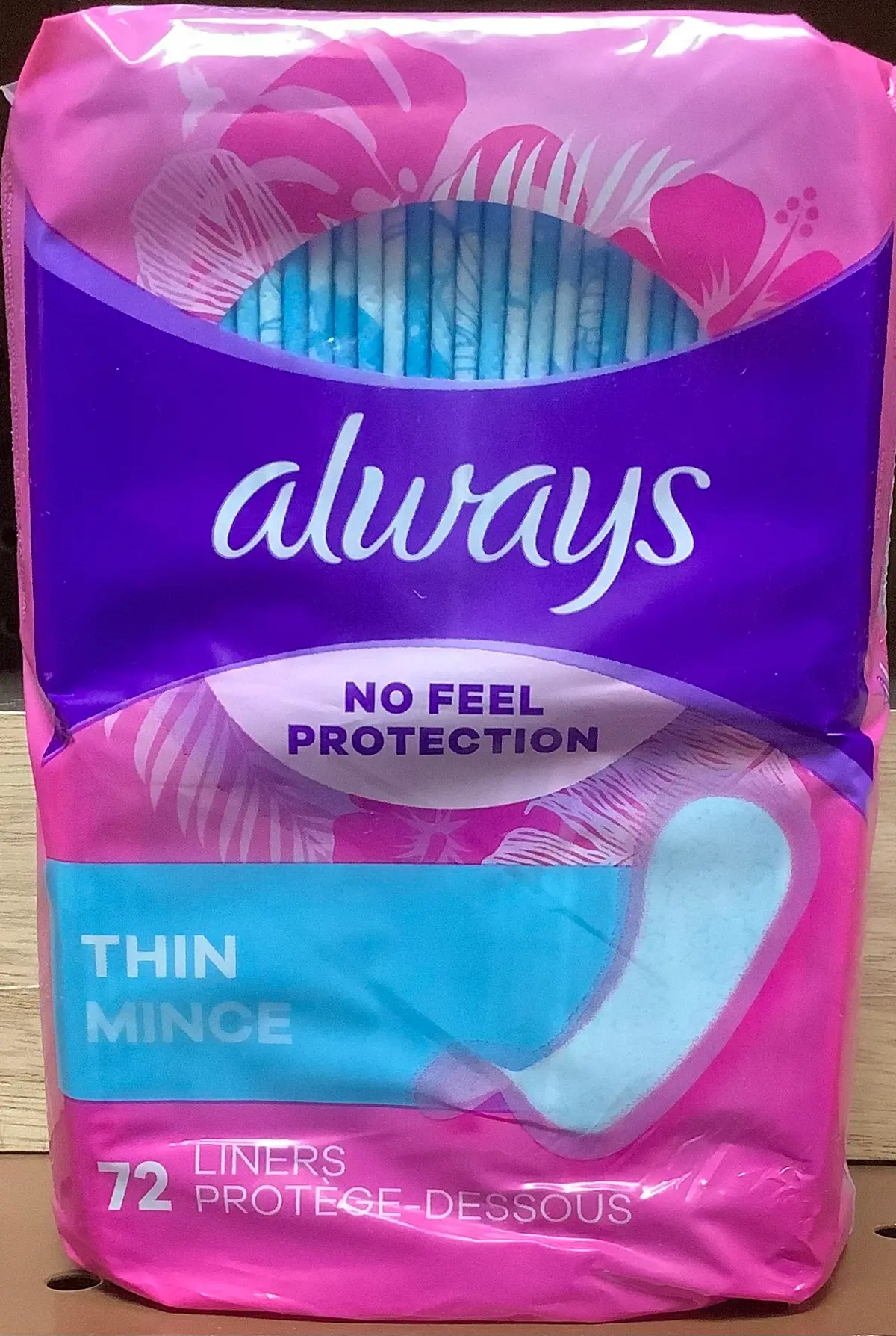 Always Dailies Thin Unscented Panty Liners - Regular - 72Ct 1