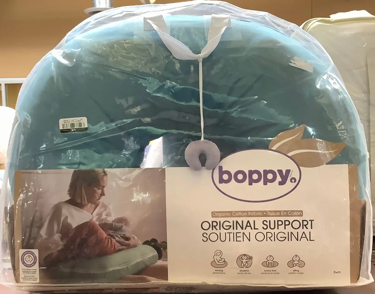 Boppy Nursing Pillow Organic Original Support, Vintage Blue 1
