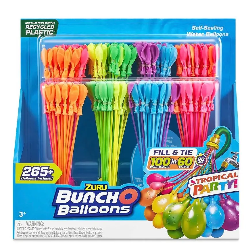 Bunch O Balloons Tropical Party Rapid-Filling Self-Sealing
Water Balloons By Zuru - 8Pk 1