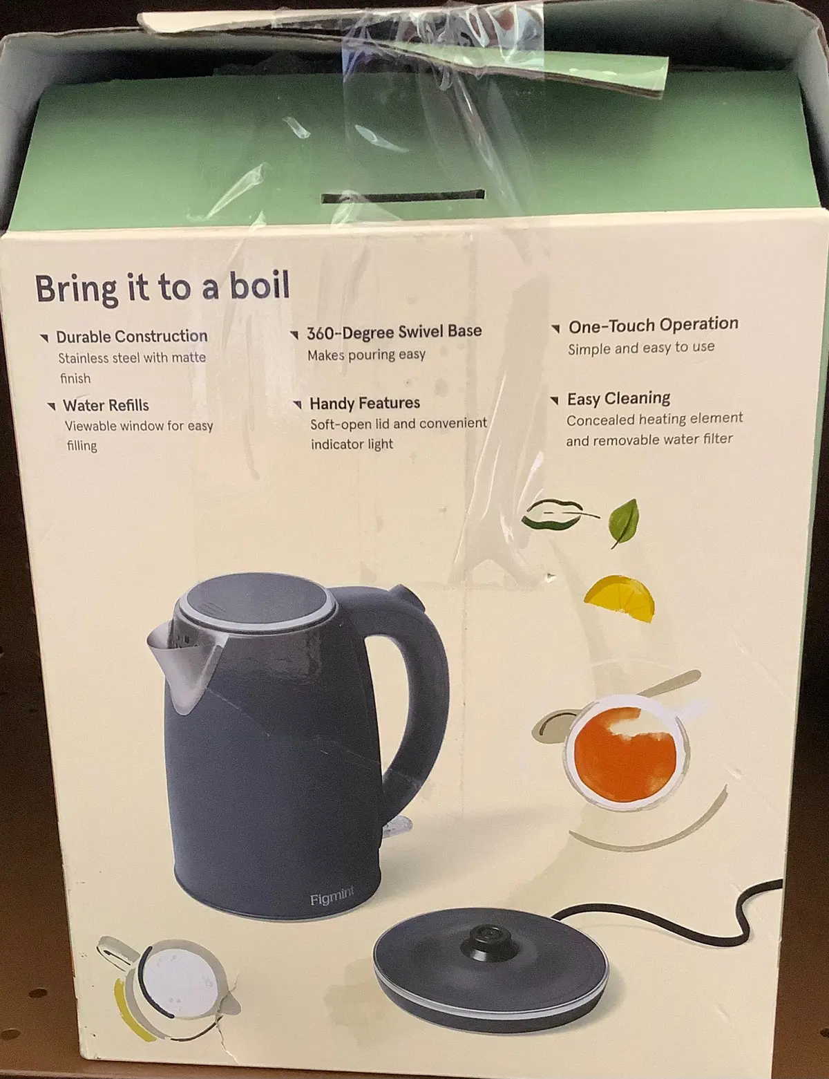 1.7 L Electric Kettle With Thin Chrome Trim Band - Painted
Stainless Steel 1