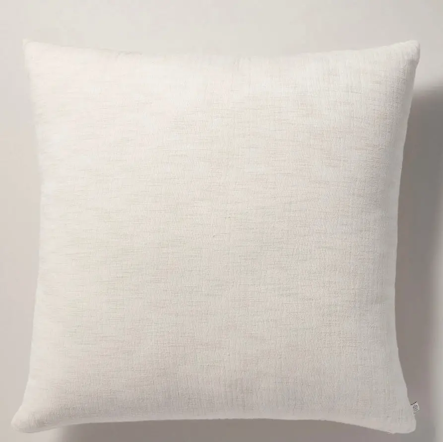 26"X26" Gauze Texture Euro Bed Pillow Taupe/Natural 1