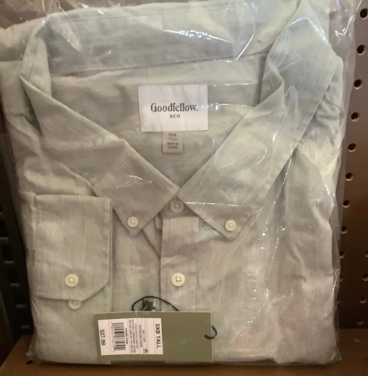 Men's Every Wear Long Sleeve Oxford Button-Down Shirt 5Xb Tall 1