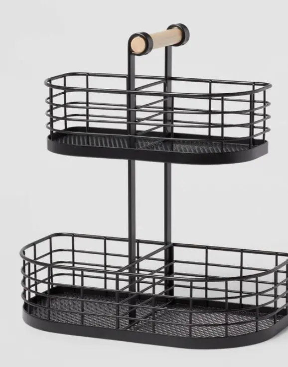 2 Tier Divided Wire Basket 1