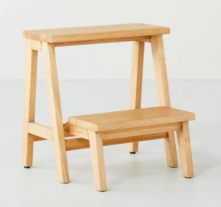 Wood Kitchen Step Stool Natural 1