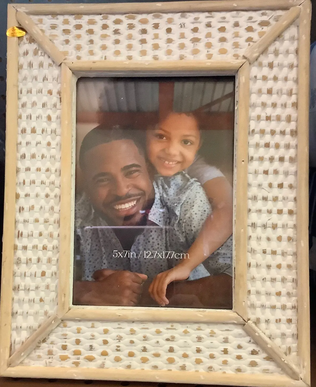 5X7 Picture Frame White And Wood Finish 1