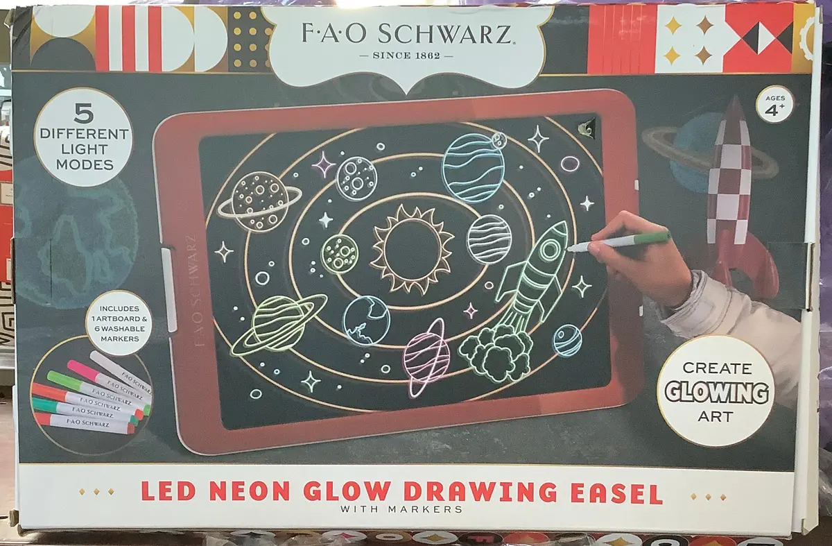 Fao Schwarz Neon Glow Drawing Easel 1