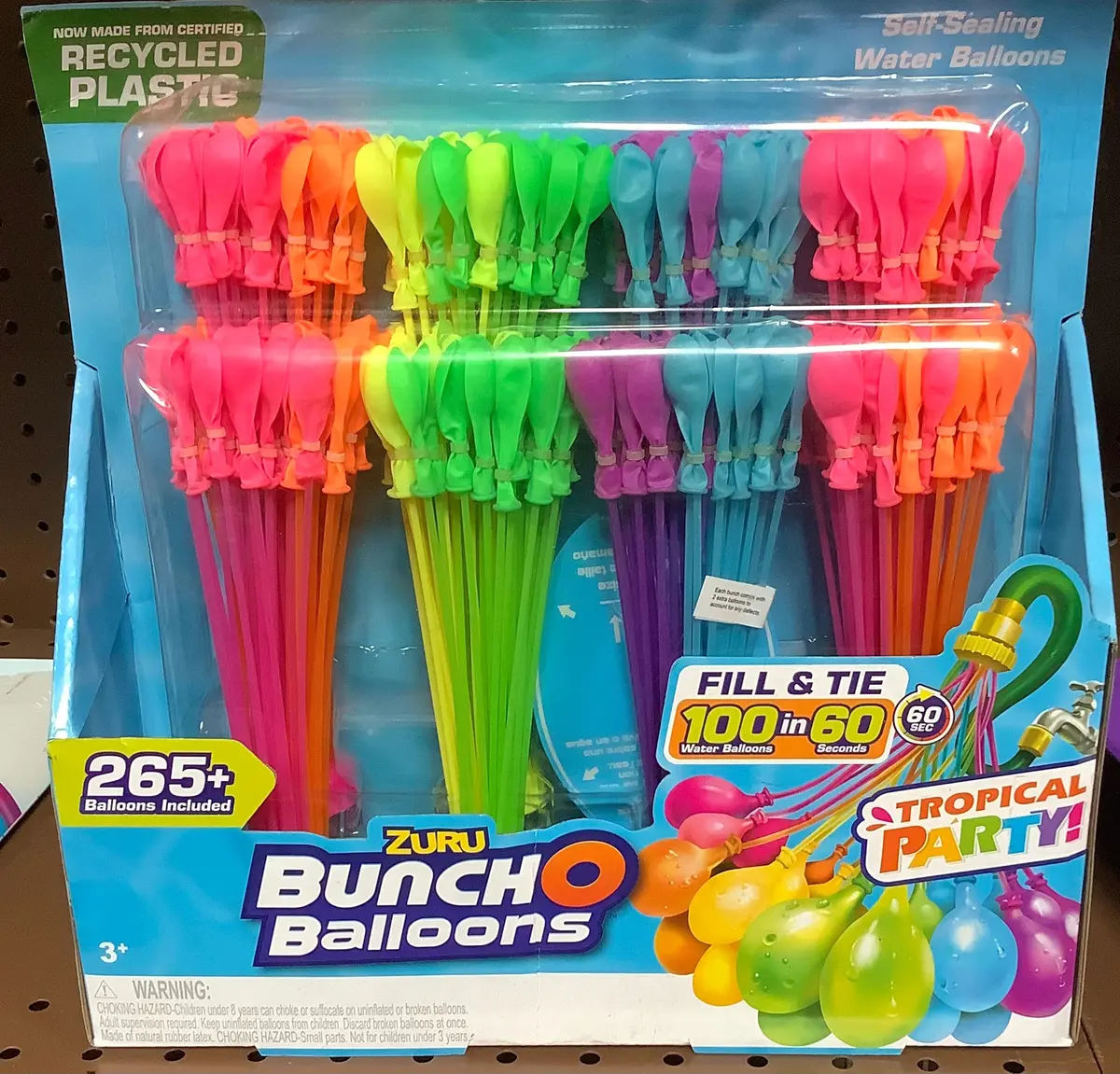 Bunch O Balloons Tropical Party Rapid-Filling Self-Sealing
Water Balloons By Zuru - 8Pk 1