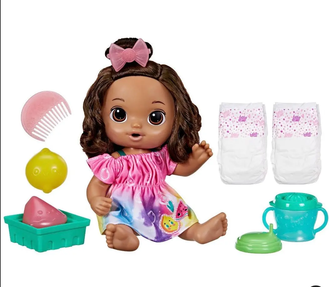 Baby Alive Fruity Sips Baby Doll - Brown Hair/Brown Eyes 1