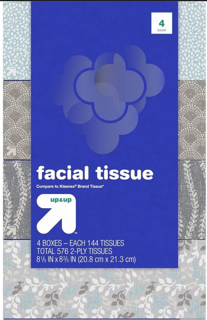 Facial Tissue - 4Pk/144Ct 1