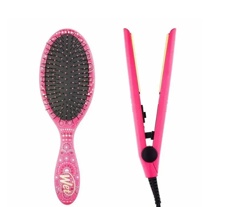 Wet Brush Travel Mini Styling Flat Iron And Detangler Hair Brush Hair Straightener 1