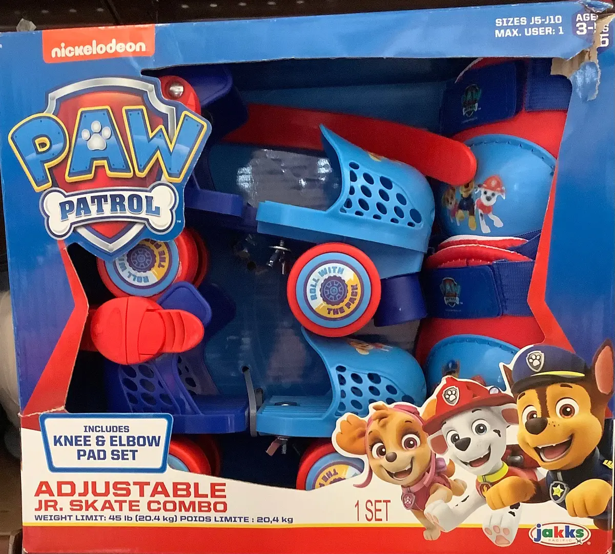 Paw Patrol Jr.Roller Kids' Roller Skate With Pad Set 1