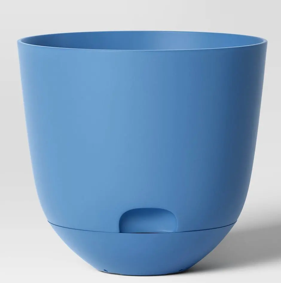 Self-Watering Plastic Indoor Outdoor Planter Pot Quilted Blue
12"X12" 1