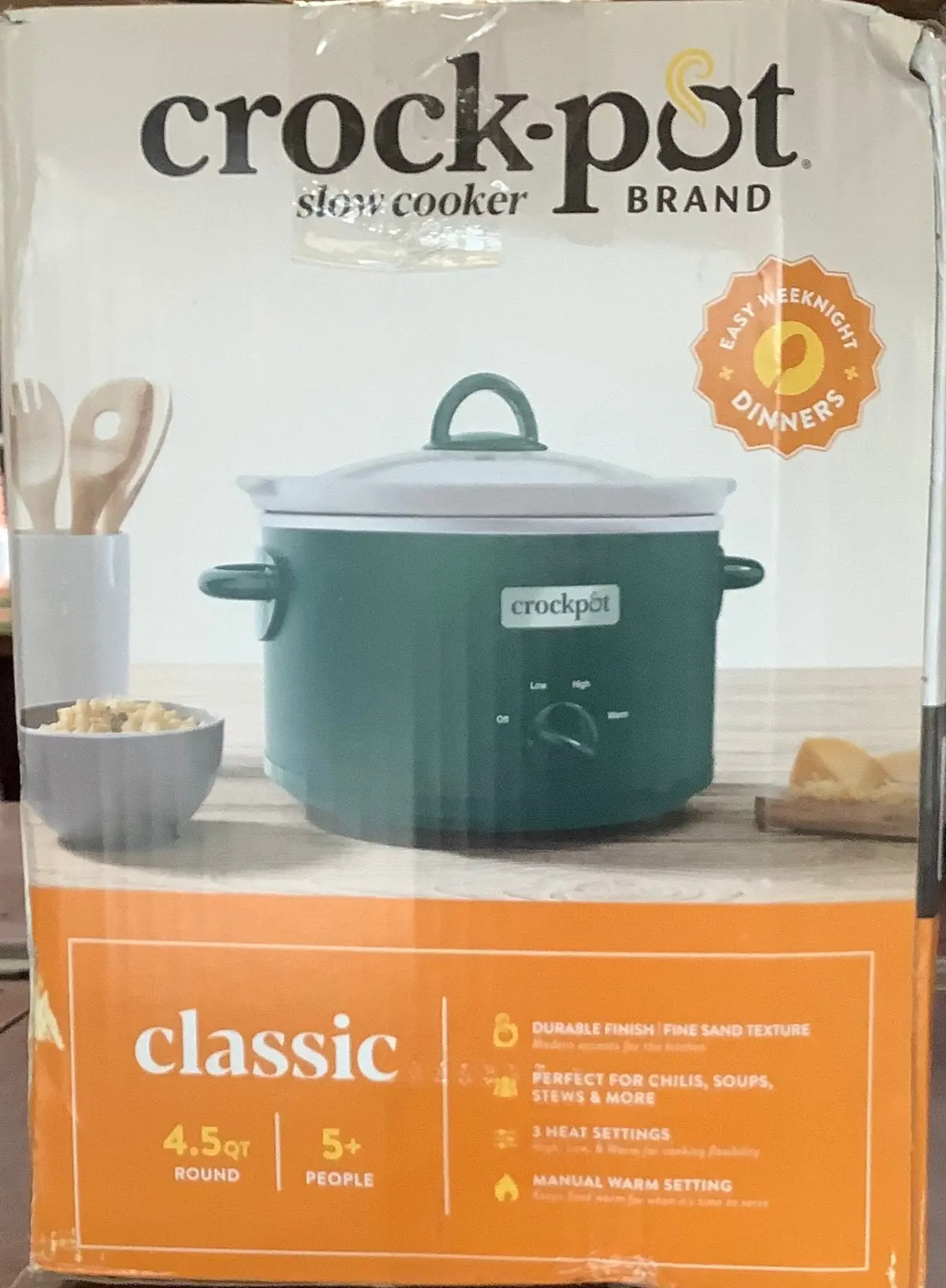 Damaged Box!!!!Crock-Pot 4.5Qt Manual Slow Cooker - Ponderosa Green 1
