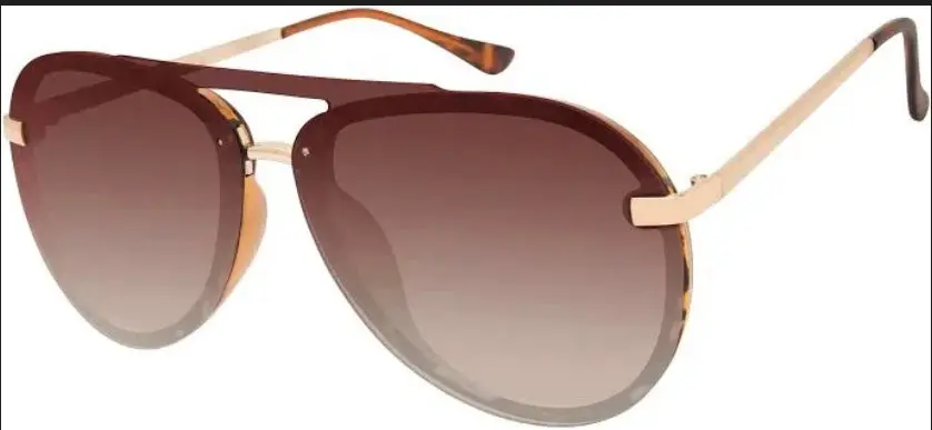 Vince Camuto Women's Metal Aviator Backframe Shield Sunglasses 1