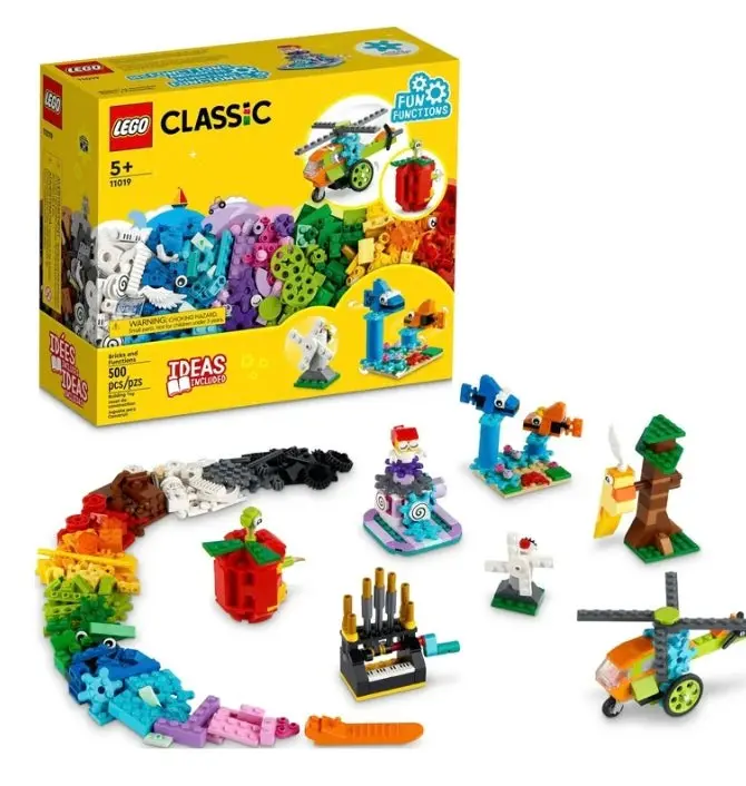 Lego Classic Bricks And Functions 11019 Kids' Building Kit With 7 Buildable Toys For Kids Aged 5 And Up (500 Pieces) 1