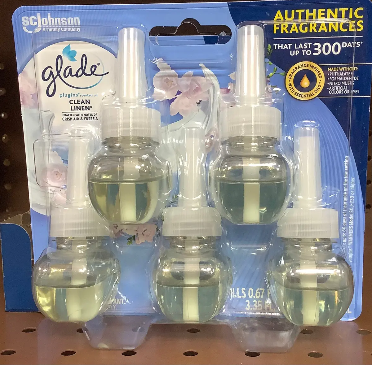 Glade Plugins Refills Air Freshener, Scented And Essential Oils For Home And Bathroom, Clean Linen, 3.35 Fl Oz, 5 Count 1