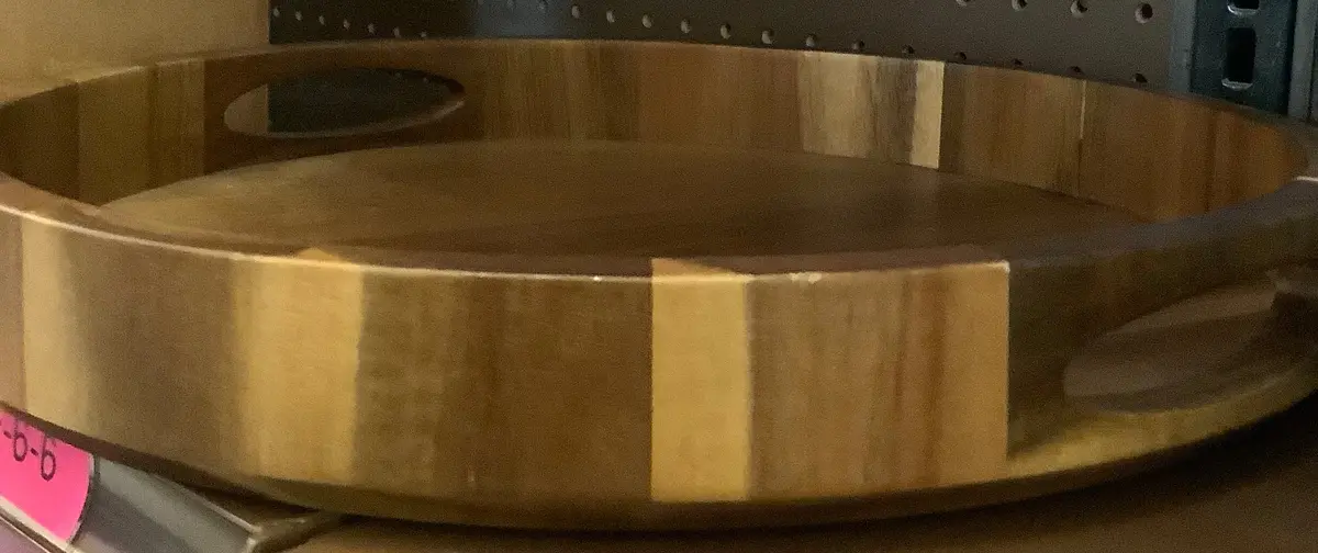 Oversized Wood Tray Round 1
