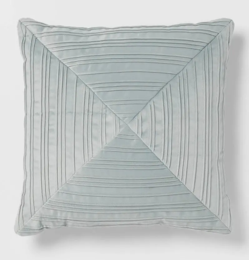 18"X18" Luxe Square Velvet Pleated Decorative Pillow Light
Teal 1