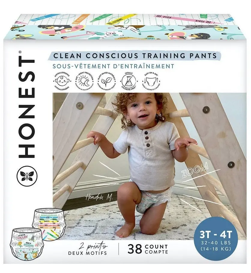 The Honest Company Clean Conscious Training Pants Let's
Color & See Me Rollin' - Size 3T-4T - 38Ct 1
