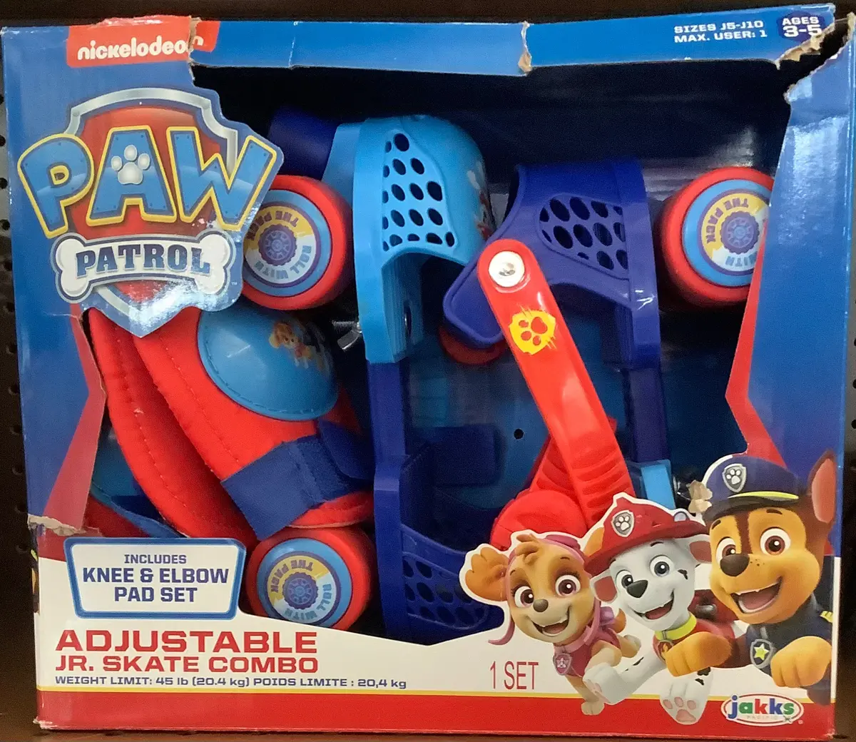 Paw Patrol Jr.Roller Kids' Roller Skate With Pad Set 1