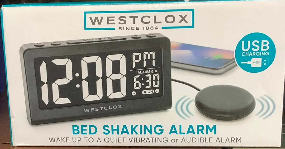 Vibrating Bed Shaker Digital Alarm Clock - Westclox 1