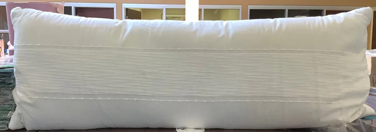 16"X42" Slub Center Stripe Oversized Lumbar Bed Pillow
Sour Cream 1